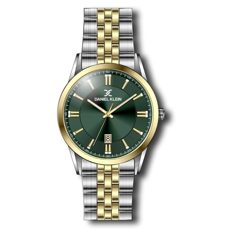 DANIEL KLEIN Steely Silver and Gold Stainless Steel Watch for Men DK.1.14265-4