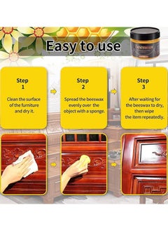 Natural Beeswax Furniture Polish Wood Seasoning Beewax For Wood Polish And Conditioner Multipurpose Waterproof And Repair Wood Wax Wood Cleaner And Polish Furniture Wax - pzsku/Z7D6521B2F4B798505246Z/45/_/1704780585/3cd6b6fe-52e9-427b-ad49-c78068a13675