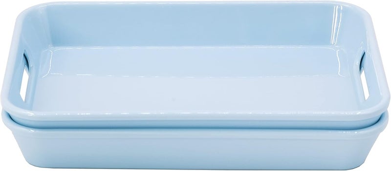 Melamine Tray with Cutout Handles 85612 2 Pack Color Options Blue