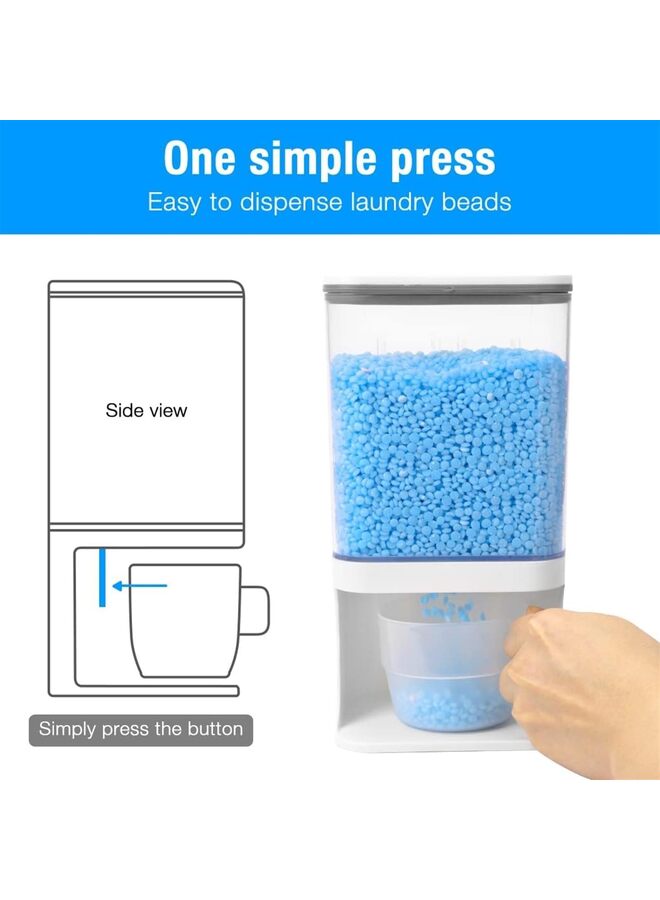Food Dispenser, Laundry Detergent Dispenser, Wall-Mounted for Laundry Beads, Laundry Room Organization, for Laundry Detergent Powder, Creal, Beans. - Image 5