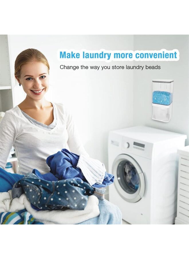 Food Dispenser, Laundry Detergent Dispenser, Wall-Mounted for Laundry Beads, Laundry Room Organization, for Laundry Detergent Powder, Creal, Beans. - Image 4