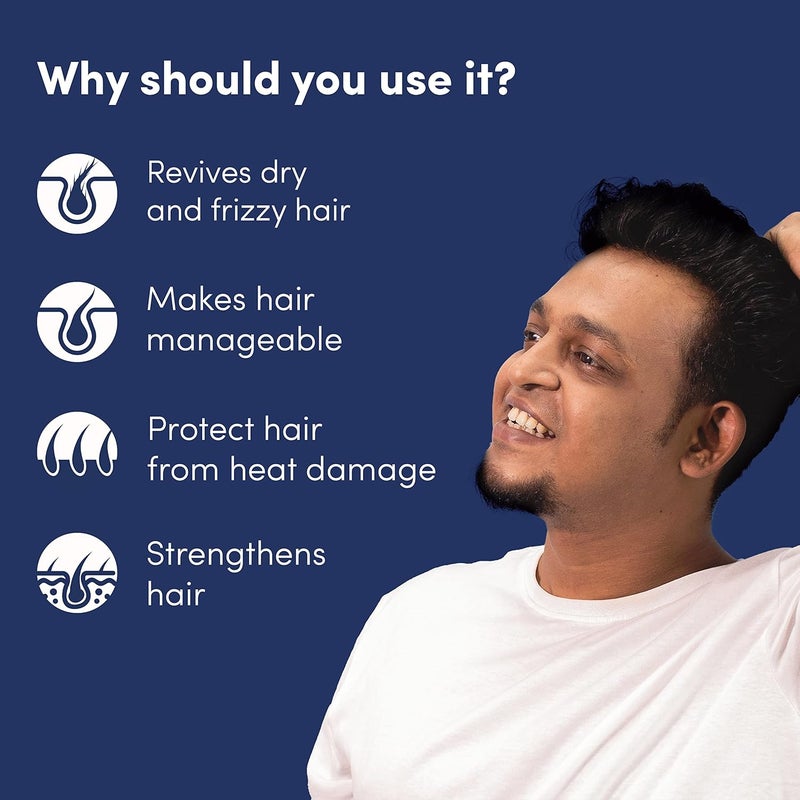 Man Matters Hair Serum for Men With Jojoba and Argan oil | For Silkier, Shinier, Smoother & Frizz Free Hair | Instant Shine & Smoothness | Non Sticky Hair Serum | 90ml - Image 3