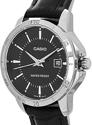 Men Water Resistant Leather Analog Watch MTP-V004L-1A - view 3