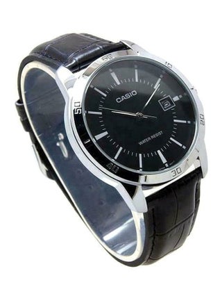 Men Water Resistant Leather Analog Watch MTP-V004L-1A - view 4