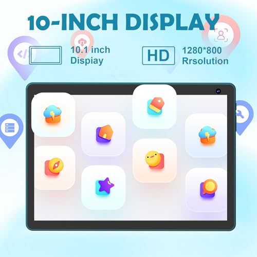 Coopers Android 15 Tablet 10 inch 2 in 1 Tablet with Keyboard 8GB RAM32GB ROM Support 1TB Expandable Tablets PC QuadCore CPU HD Screen BT WiFi Long Battery Life Tablets with Case Mouse Stylus Navy - Image 3