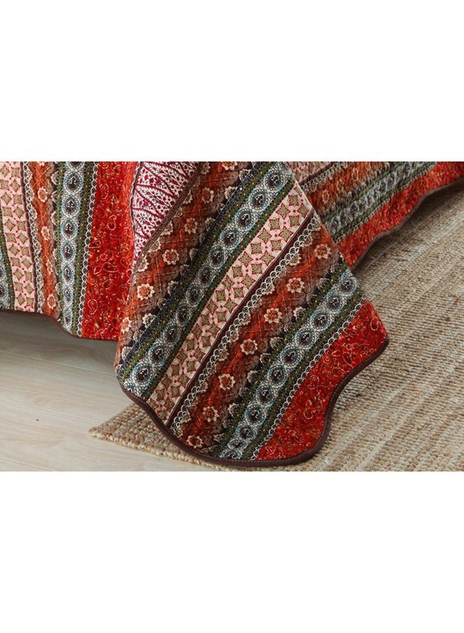 NEWLAKE Striped Classical Cotton Patchwork Bedspread Quilt Sets, Twin Size - Image 5