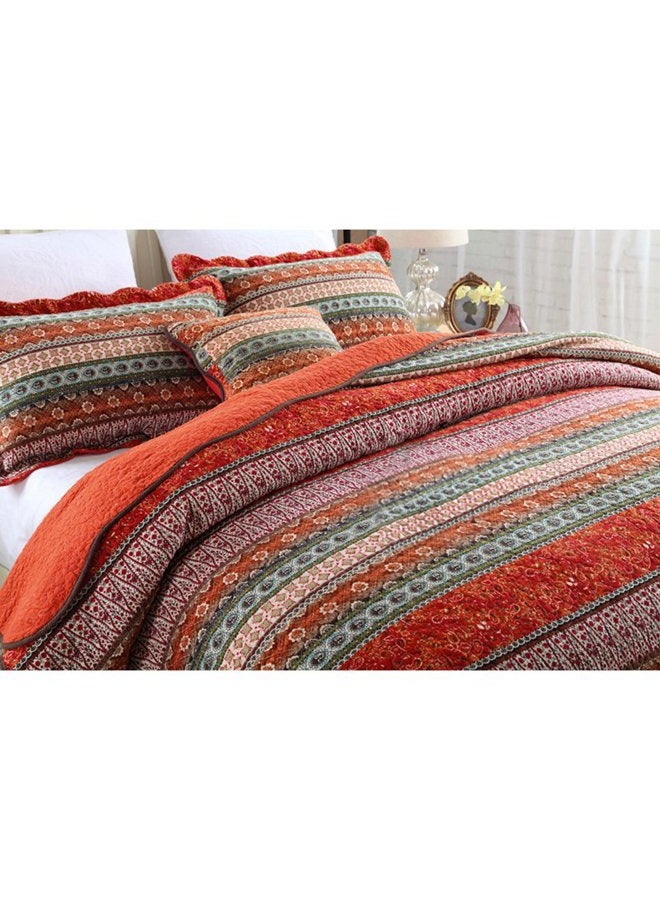 NEWLAKE Striped Classical Cotton Patchwork Bedspread Quilt Sets, Twin Size - Image 2