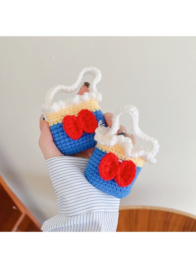 Generic - Airpods 4 Headphone Protective Case Cartoon Plush Doll For Apple1/2/3 Gen Pro Wireless Bluetooth Soft-Color:Plush-bowtie Princess Bag-Model:Airpods 1/2 Generation (protective Cover) - Image 1