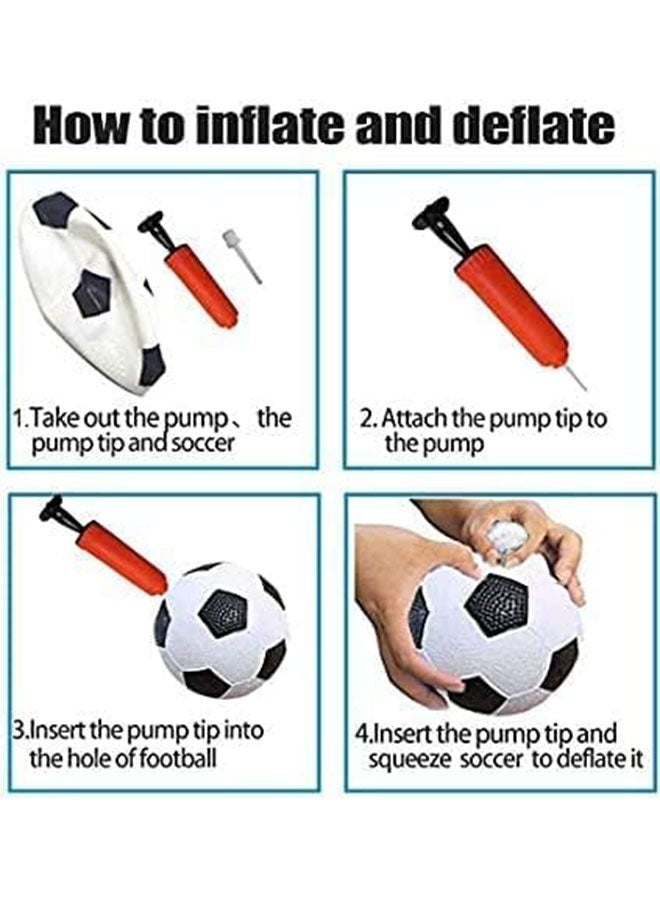 Ailily Pack of 3 Toy Sports Balls with 1 Pump for Toddlers and Kids: Basketball, Soccer Ball, Football, Indoor & Outdoor Sport Ball Set,Playground Ball for Kids - Image 3