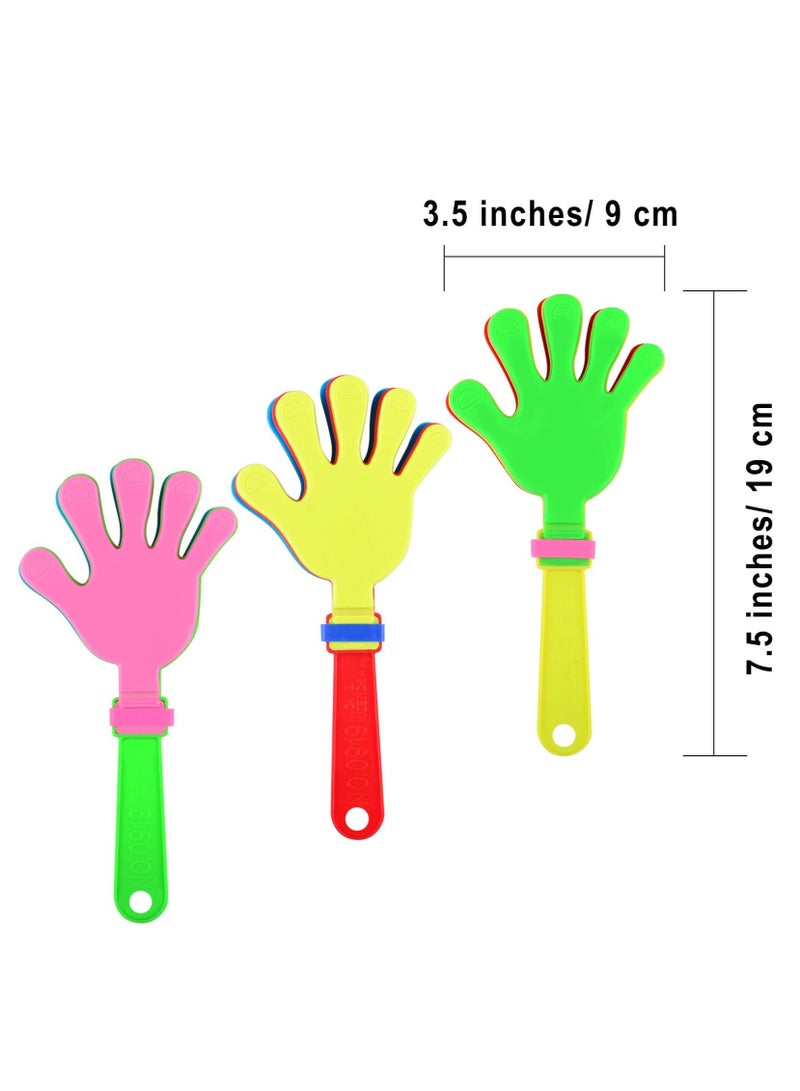 Hand Clappers 20 Pack 7.5 Inch Hand Clappers Plastic Party Clappers Noisemakers Game Accessories for Fiesta Birthday Party Favors and Supplies 5 colors *4 - Image 5
