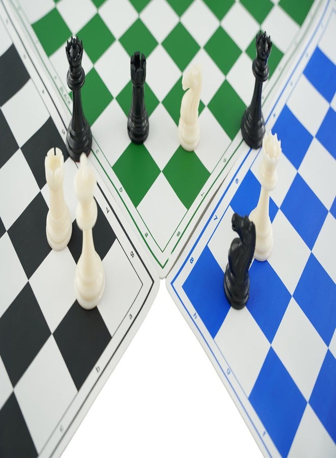 Playminds 20" Fide Standard Professional Vinyl Roll Up Chess Set with Extra Queens, Carry Pouch and Bag - Perfect for Chess Players and Tournament - Image 2
