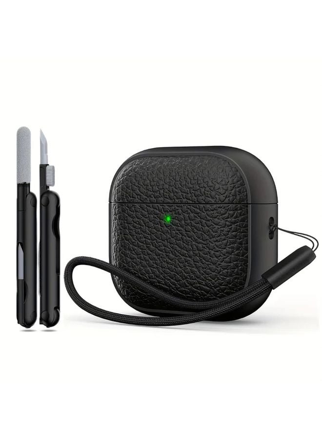 White Soft TPU AirPods 4th Gen Case With Lanyard And Cleaner Kit USB C 2024 - Image 2