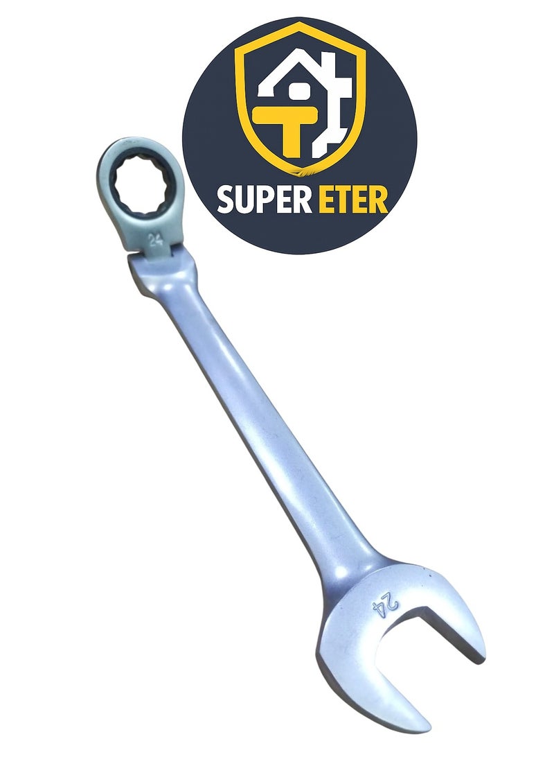 سوبر  ايتير مفتاح مشترك مرن برأس متحرك SUPER ETER مقاس 24 مم – موديل 10005014 – من فولاذ كروم فاناديوم – وزن 425 جرام - Image 5