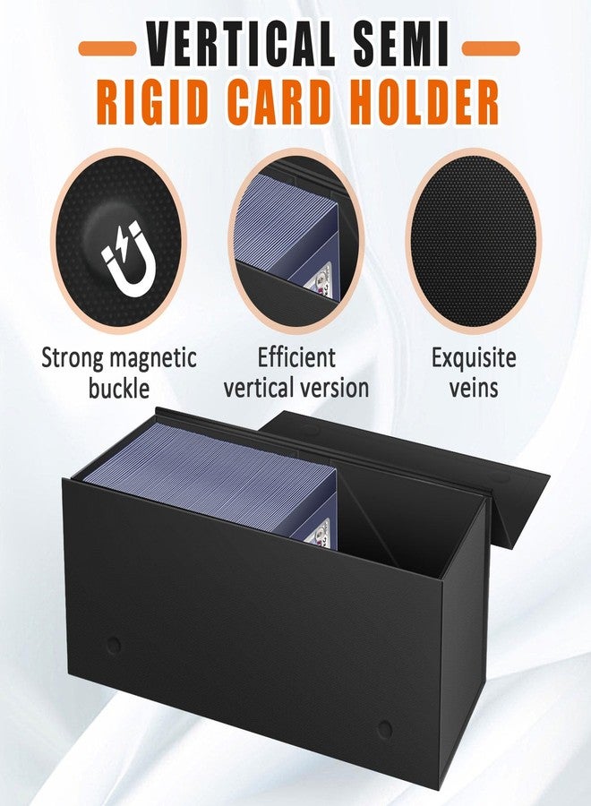 tutata 2 Pack Semi Rigid Card Holder, Magnetic and Semi Rigid Card Storage Box, Black - Image 5
