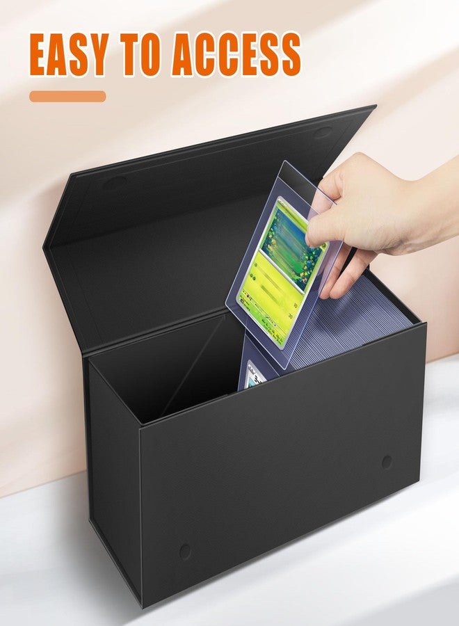 tutata 2 Pack Semi Rigid Card Holder, Magnetic and Semi Rigid Card Storage Box, Black - Image 2