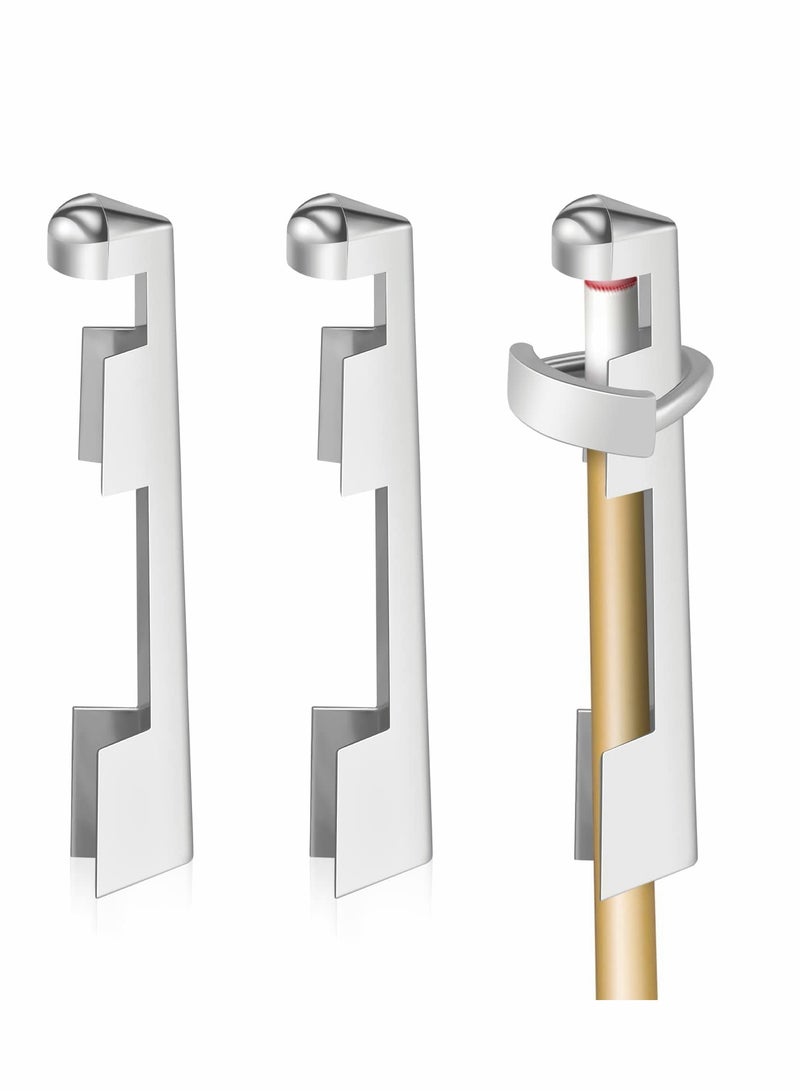 Billiard Cue Clamp 3 Pieces Pool Cue Tip Clamp Stainless Steel Cue Stick Tip Repair Kit for Billiard Table Cue Tips Accessories - Image 1