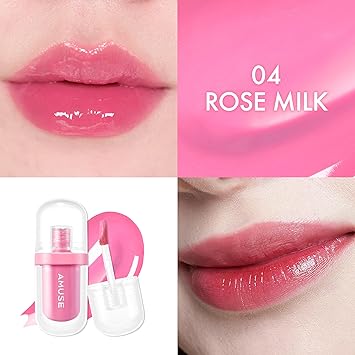 Amuse JELFIT TINT 12Hour Lasting JellyLike Texture Moisturizing Lip Stain Vegan in Handy Size for Travel 04 ROSE MILK - Image 2