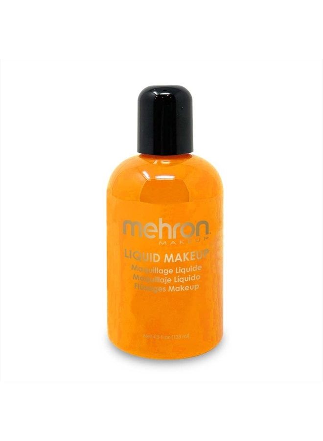 mehron Makeup Liquid Makeup | Face Paint and Body Paint 4.5 oz (133 ml) (Glow Orange) - Image 1