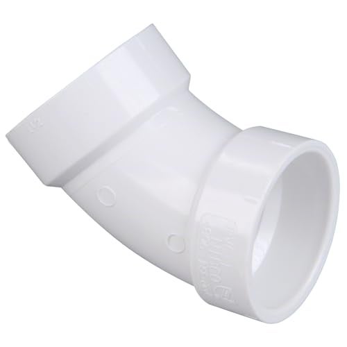 NIBCO C4806 2 HXH 45 ELBOW PVC White, 2 Inch - Image 1