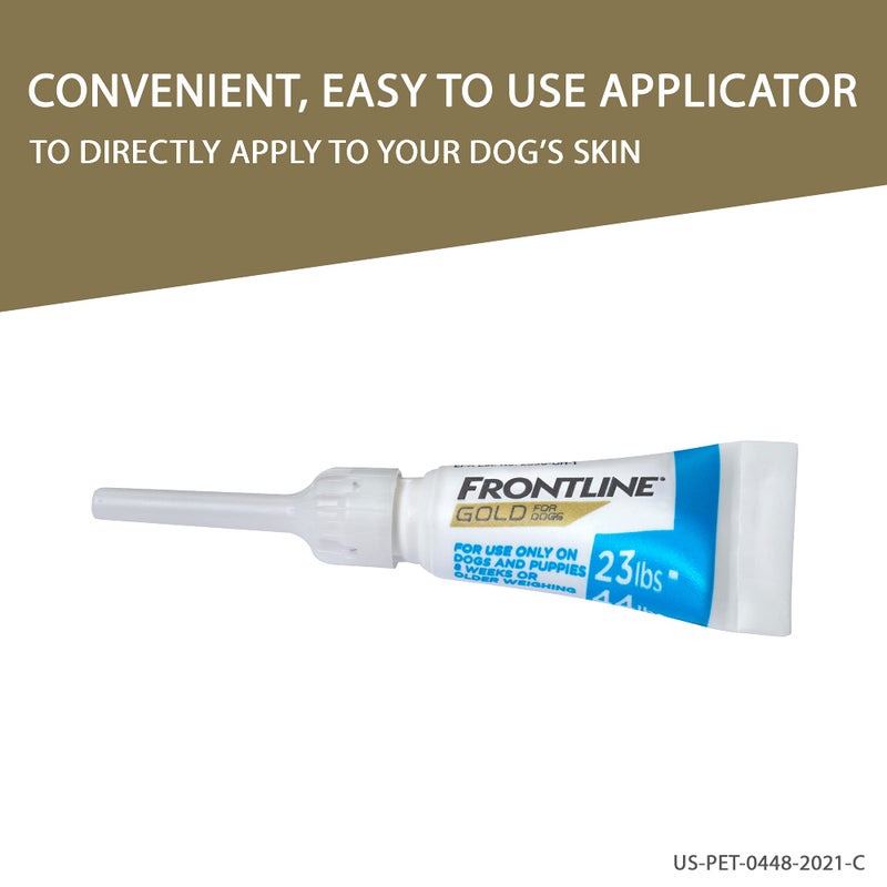 FRONTLINE Gold Flea & Tick Treatment for Medium Dogs Up to 23 to 44 lbs., Pack of 6 - Image 5