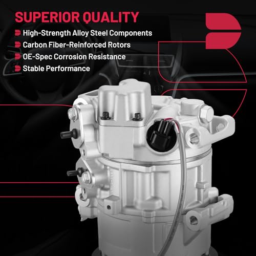 BDFHYK 157318 Air Conditioning A/C Compressor with Clutch Compatible with Toyota Yaris L4 1.5L 2007 2008 2009 2010 2011 2012 - Image 4