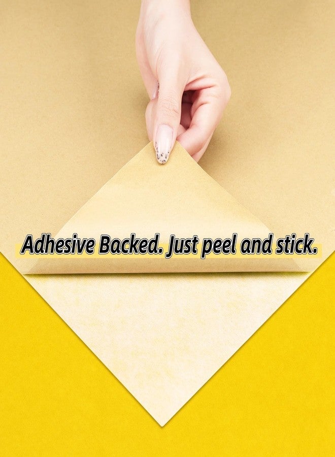 Decotalk Velvet Wallpaper Yellow Velvet Wallpaper Peel and Stick Felt Fabric Wallpaper Yellow Textured Wallpaper 15.7x120 Inch Felt Velvet Wallpaper for Drawer Liner Jewelry Box Yellow Contact Paper - Image 2