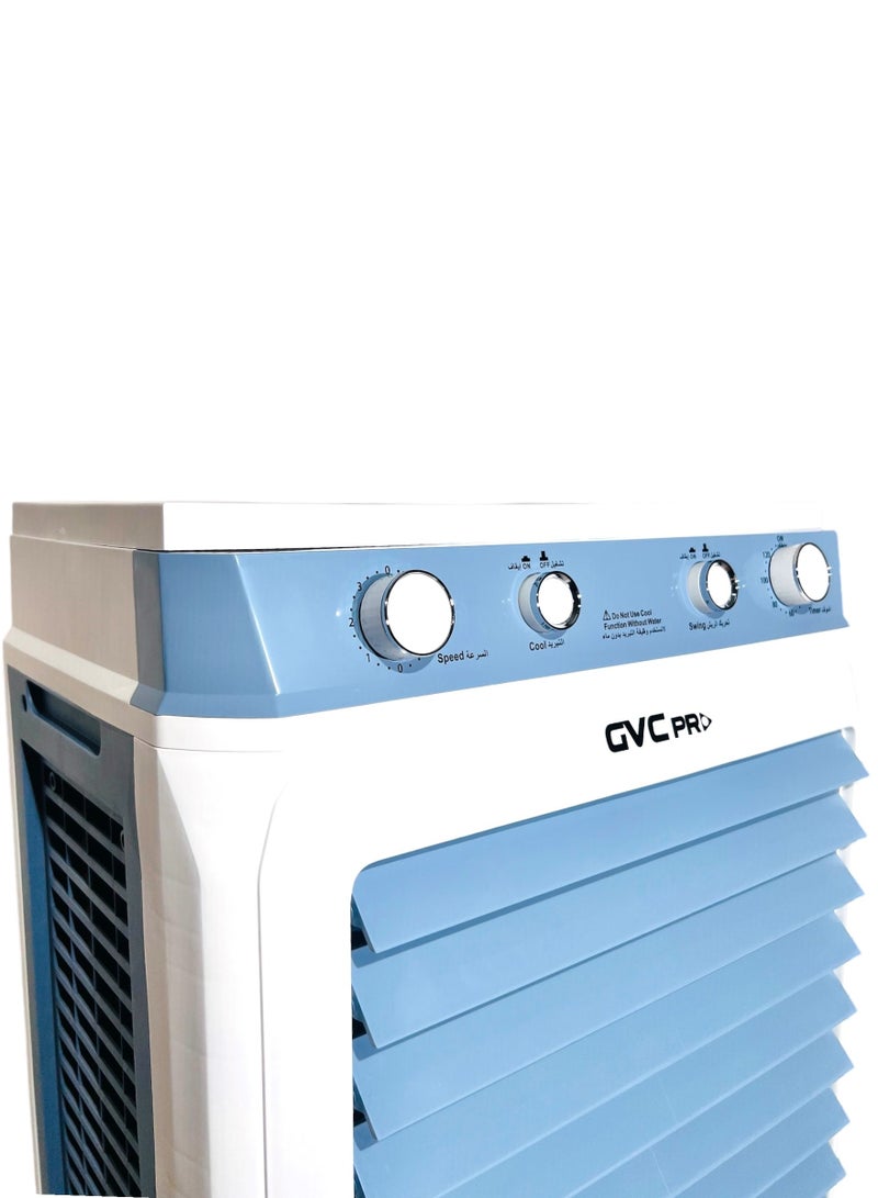 gvc pro Air cooler GVC PRO 120W, effective area 25-30m²,with water-operated and characterize by large water tank which reach to 40L, max airflow 3500 m³/h GVCAR-9640 40 L 120 W GVCAR-9640 Blue/White - Image 5