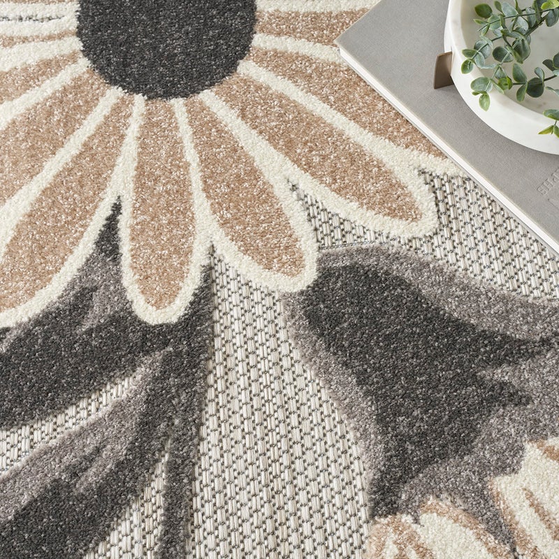 Nourison Home Aloha Beige 5'3" x 7'5" Area Rug - Easy Clean, Non Shedding, Bed Room, Living Room, Dining Room, Kitchen (5' x 8') - Image 5