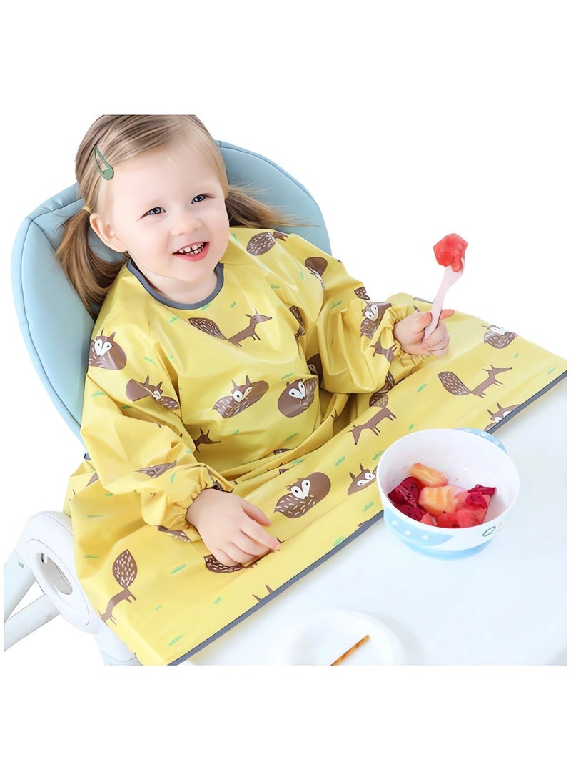 SYOSI Baby Weaning Bibs, Waterproof Anti Dirty Feeding Bib for Babies Eating, High Chair Shirt Supplies - Image 5