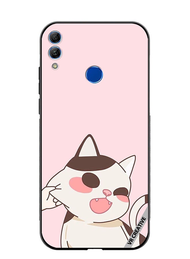 Protective Case Cover For Honor 10 Lite Cheeky Cat Design Multicolour