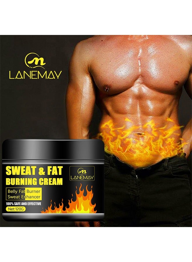 لينماي كريم العرق وحرق الدهون - السيلوليت شد وكريم التخسيس للرجال والنساء ، محسن تمرين التخسيس لتخفيف الوزن ، علاج السيلوليت للفخذين والساقين والبطن والذراعين والأرداف 120 جرام - Image 1