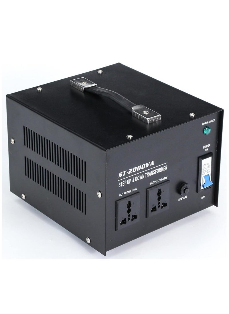 Generic - 2000W Voltage Converter UK US Step Up Down Transformer with Circuit Break Protection Ideal for Travel and Appliances - Image 1