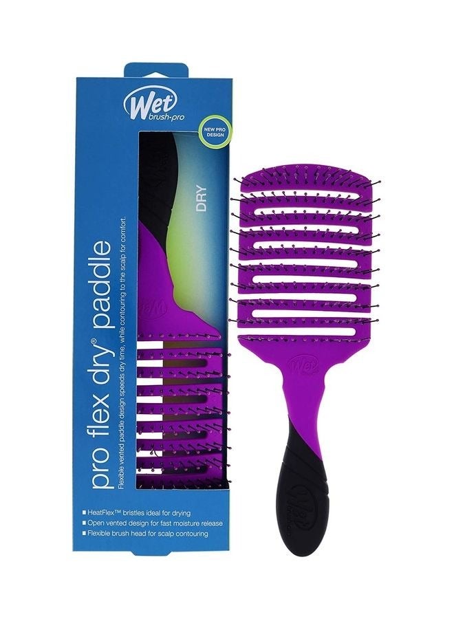 Wet Brush Pro Flex Dry Paddle Hair Brush Purple Black - Image 1