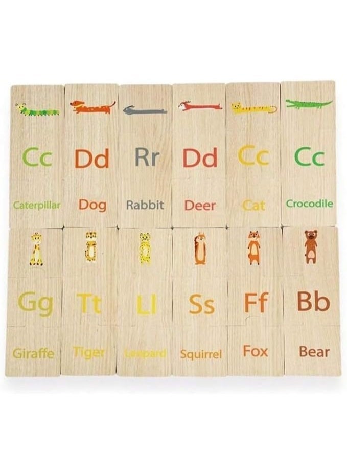 لعبة بازل للأطفال أشكال متعددة | لعبة تعليمية خشبية لتنمية الذاكرة ومهارات التفكير | 12 بطاقة تحدي | هدية مونتيسوري (الحيوانات) - Image 3