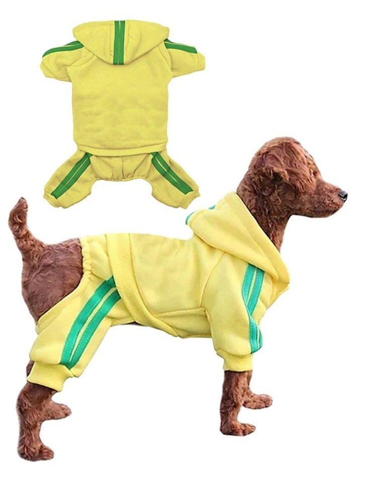 Loquat ملابس حيوانات أليفة خارجية رياضية بغطاء رأس لخريف وشتاء باللون الأصفر - Image 2