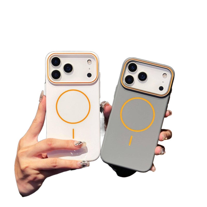 غطاء واقي | لـ iPhone 17 / 17 Air / 17 Pro / 17 Pro Max | أبيض PC | مغناطيس قوي - Image 3