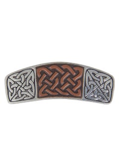 Oberon Design Celtic Knot Hair Clip Hand Crafted Metal and Leather Barrette Made in the USA with a Large 80mm Clip by Oberon Design 