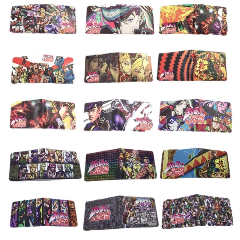 Jojo'S Bizarre Adventure Peripheral Kujo Jotaro Anime Pu Student Short Wallet Card Holder Wallet - Image 2