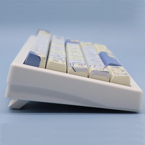 Cmokifuly Cat Cute Keycaps MDA Profile Custom PBT Blue Kitty Keycap for Mechanical Keyboard,148 Keys Dye-Sub Cute Keycaps (Blue Kitty) - Image 2