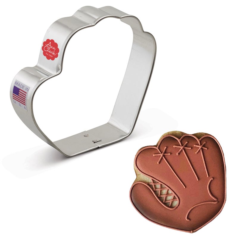 Ann Clark Cookie Cut Baseball Glove Cookie Cutter 3.75"" Made in USA by Ann Clark  - Image 1