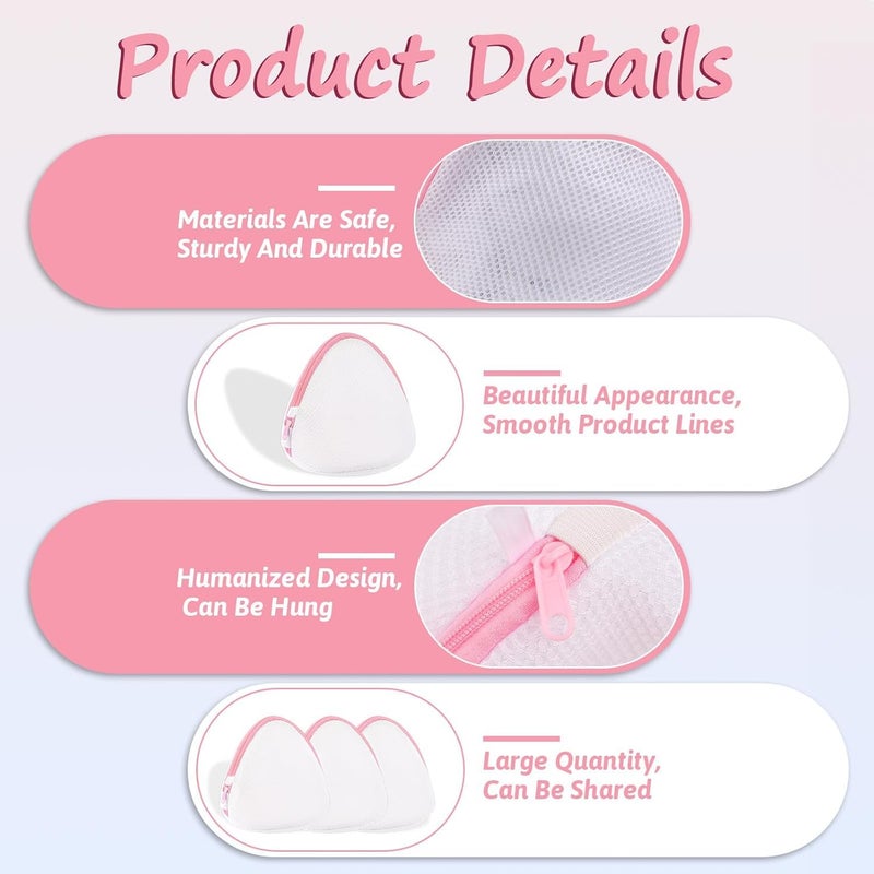 PRAMANTA 3Pcs Bra Hosiery Stocking Underwear Lingerie Saver Mesh Net Laundry Bag for Wash Machine Laundry Clothes Washing BagsPouch - Image 2