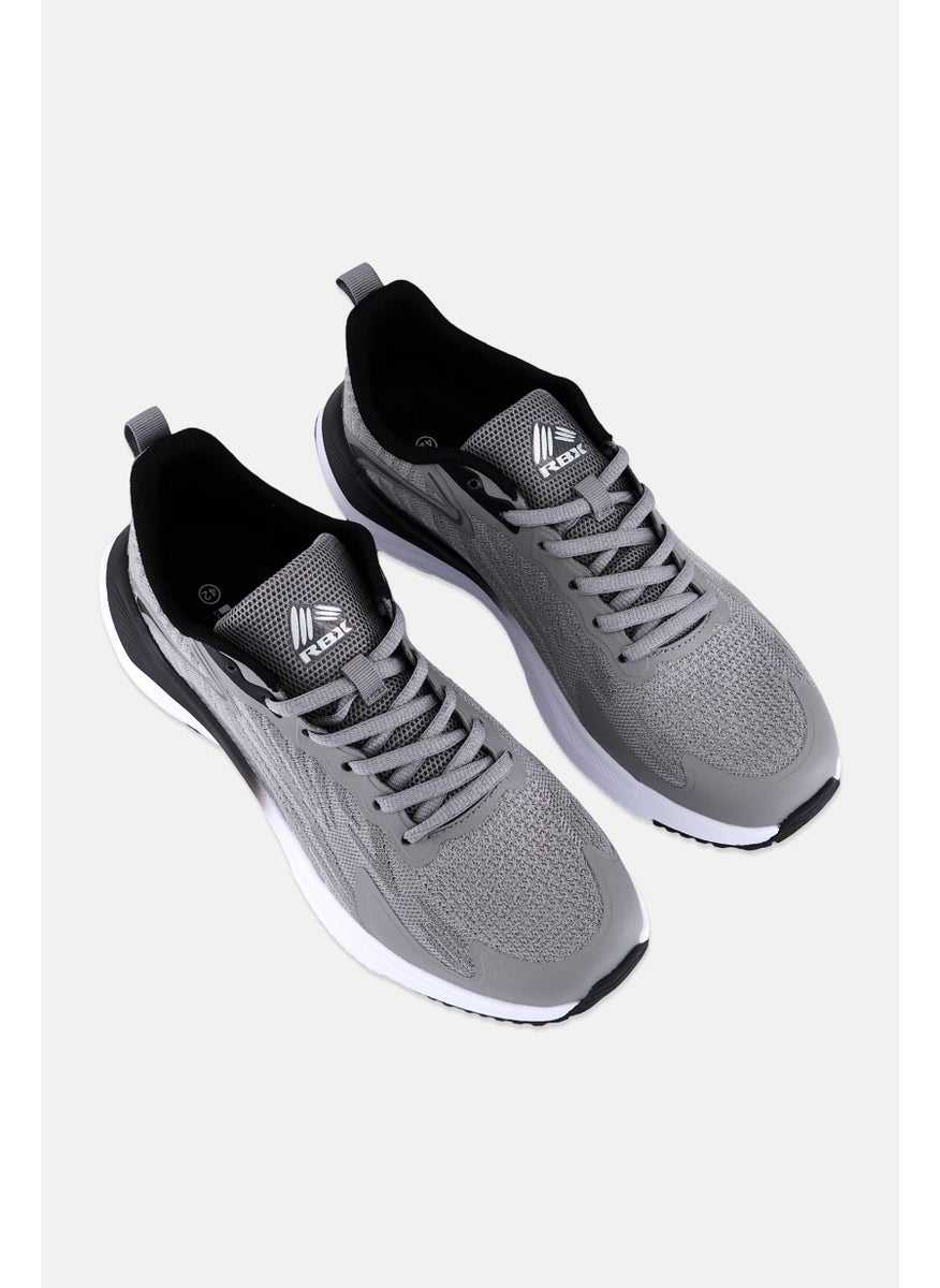 RBX - Men Lace Up Running Shoes, Grey - Image 1