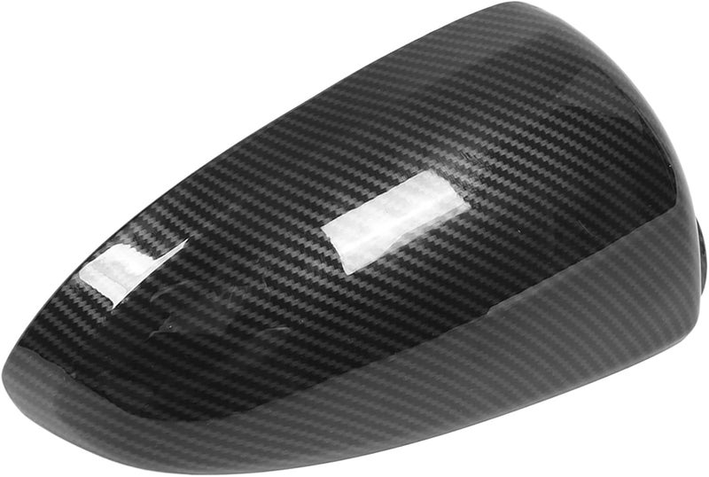 Keenso Car Side Wing Mirror Cover, ABS Carbon Fiber Style Exterior Rear View Mirror Housing, Cap Replacement, 3 Features Fit Match Look Update for Smart Fortwo W451 2009 2015 - Image 4