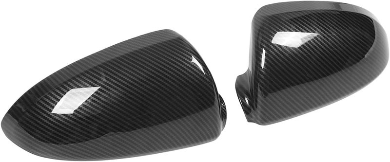 Keenso Car Side Wing Mirror Cover, ABS Carbon Fiber Style Exterior Rear View Mirror Housing, Cap Replacement, 3 Features Fit Match Look Update for Smart Fortwo W451 2009 2015 - Image 1