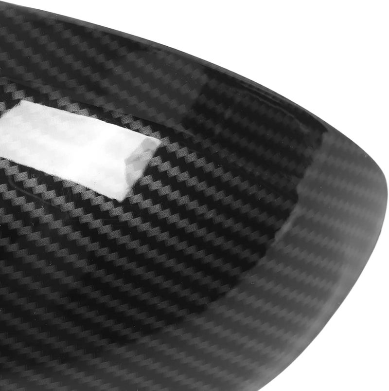 Keenso Car Side Wing Mirror Cover, ABS Carbon Fiber Style Exterior Rear View Mirror Housing, Cap Replacement, 3 Features Fit Match Look Update for Smart Fortwo W451 2009 2015 - Image 2
