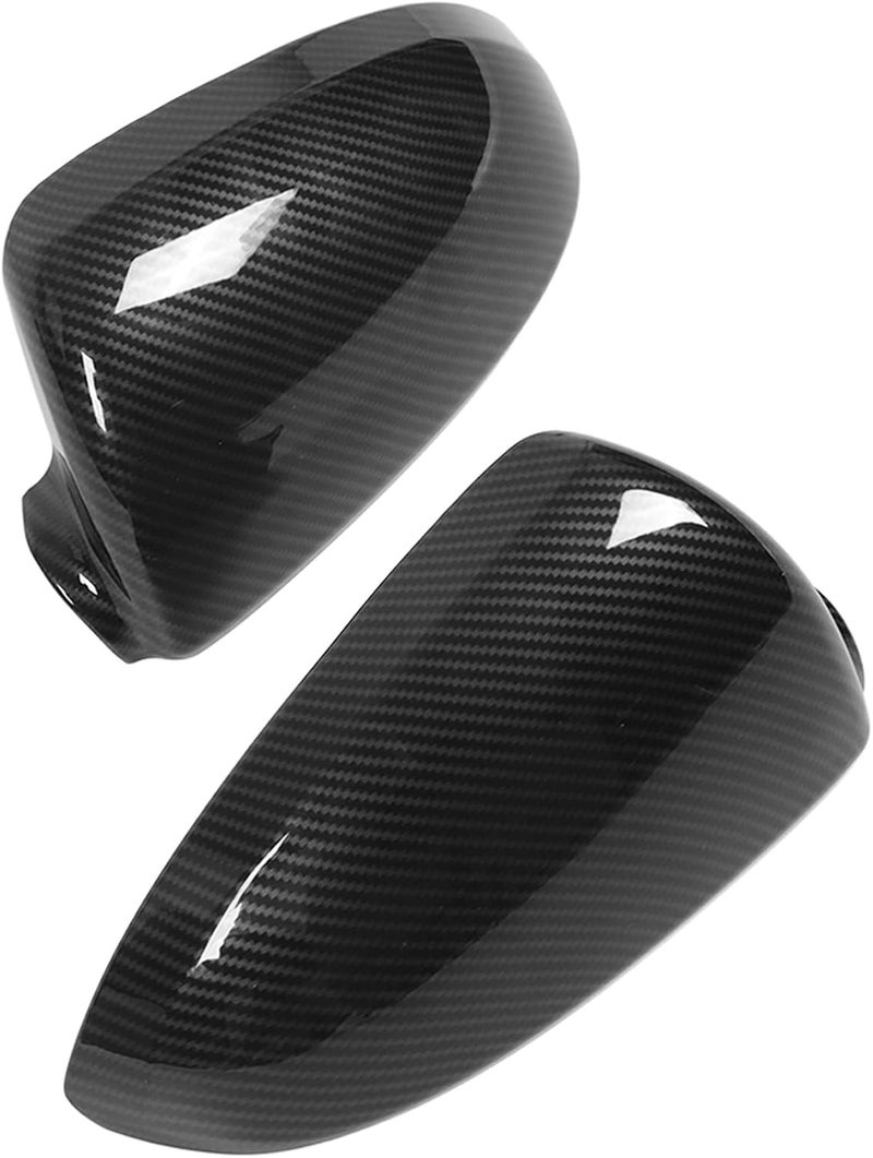 Keenso Car Side Wing Mirror Cover, ABS Carbon Fiber Style Exterior Rear View Mirror Housing, Cap Replacement, 3 Features Fit Match Look Update for Smart Fortwo W451 2009 2015 - Image 3
