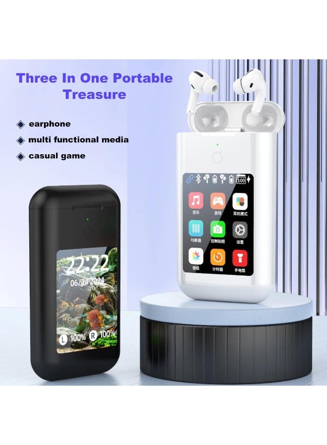 A98 BOX TF20 سماعات أذن لاسلكية مع خاصية إلغاء الضوضاء المحسّنة، سماعات رأس ذكية 3 في 1 بشاشة - Image 4