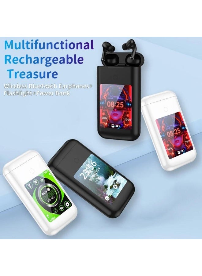 A98 BOX TF20 سماعات أذن لاسلكية مع خاصية إلغاء الضوضاء المحسّنة، سماعات رأس ذكية 3 في 1 بشاشة - Image 3