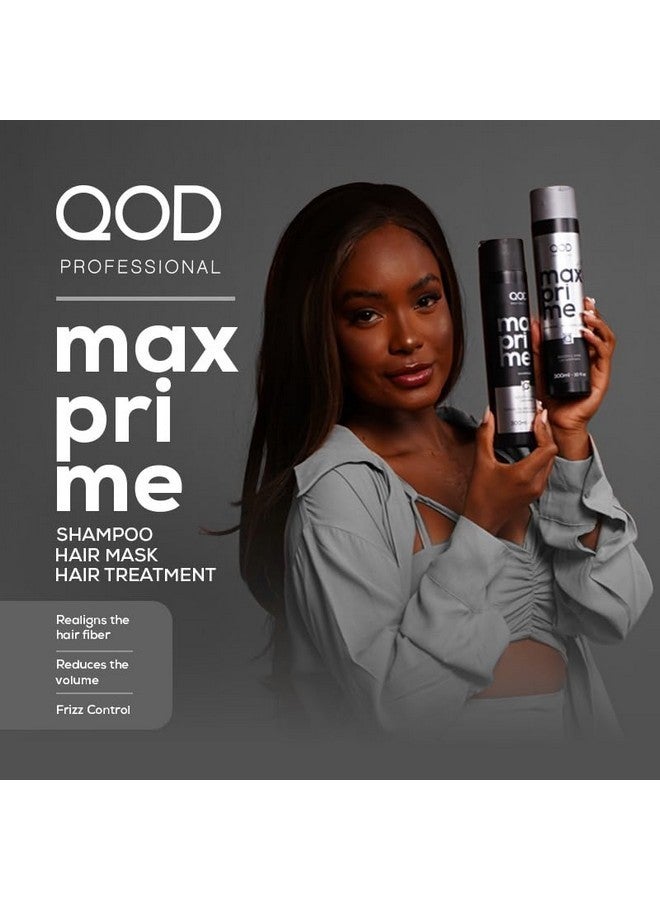 كيو أو دي مجموعة شامبو وقناع ما بعد فرد الشعر كيو أو دي برو ماكس برايم | للشعر الأملس أو المفرود | يُطيل نعومة الشعر المُعالج بعلاج فرد الشعر | 300 مل - 10 أونصة سائلة لكل عبوة - Image 5