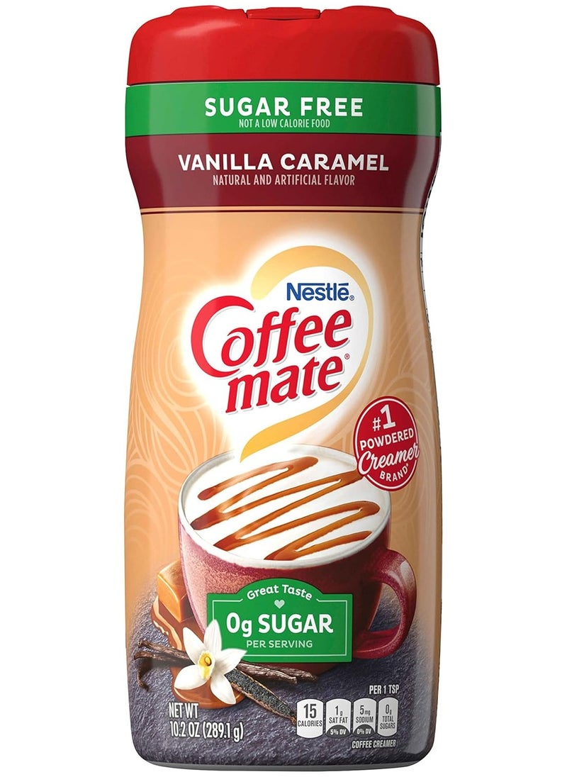 Nestle Coffee mate Vanilla Caramel Sugar Free Powder Creamer 10.2ounce.289.1g  - Image 1